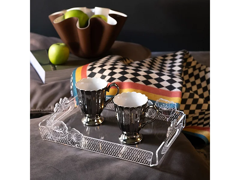 Tablett aus Acrylglas transparent L45 cm, Le Jardin