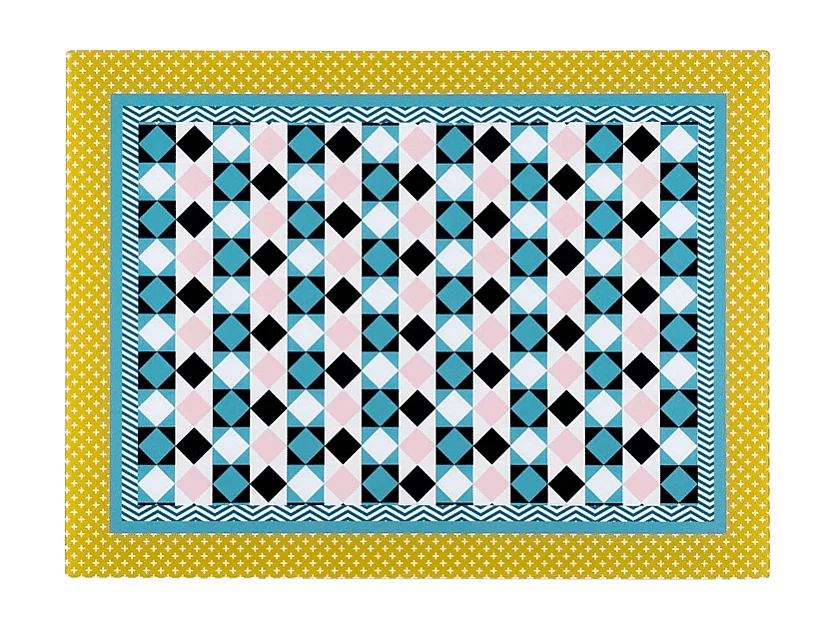 Set di 2 tovagliette rigide in cristallo acrilico multicolor 40x30 cm, Decor