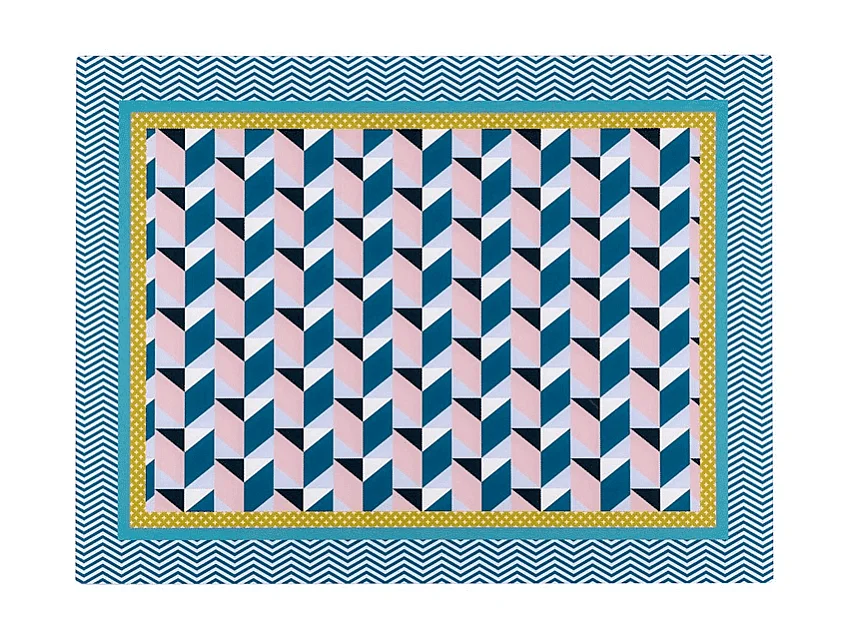 Set di 2 tovagliette rigide in cristallo acrilico multicolor 40x30 cm, Decor