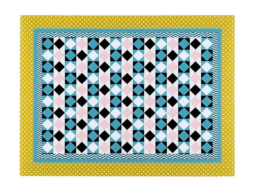 Set di 2 tovagliette rigide in cristallo acrilico multicolor 40x30 cm, Decor