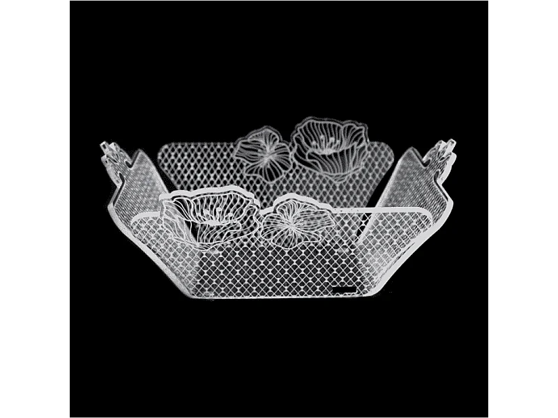 Cestino pane in cristallo acrilico trasparente L21 cm, Le Jardin