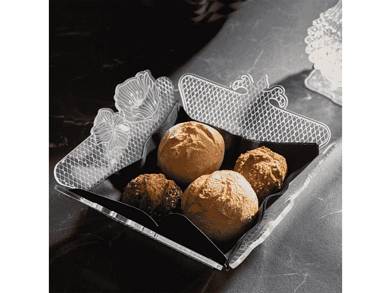 Brotschale aus Acrylglas transparent L21 cm, Le Jardin