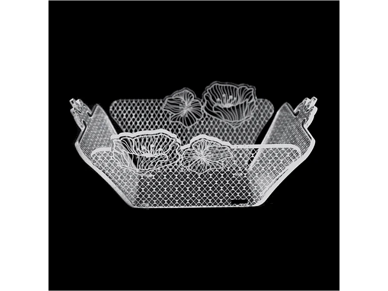 Cestino pane in cristallo acrilico trasparente L21 cm, Le Jardin