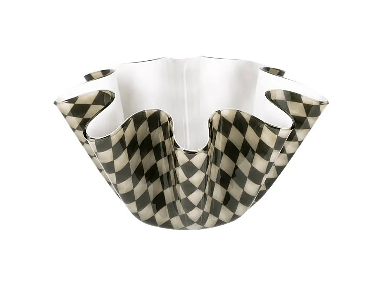 Dekoracja stołu z kryształu akrylowego biało-czarna śr. 22 cm, Soft