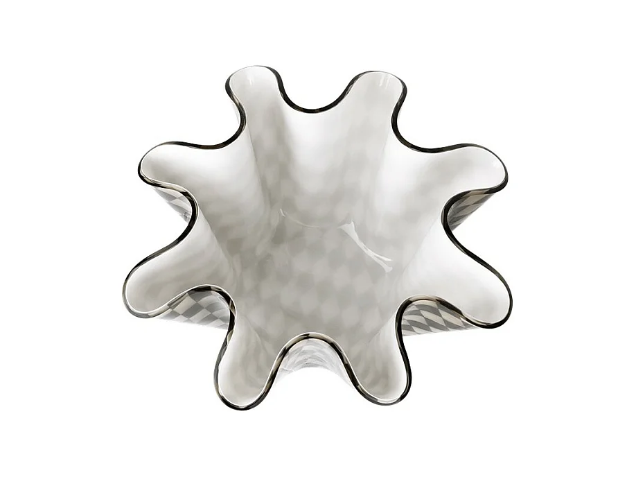 Dekoracja stołu z kryształu akrylowego biało-czarna śr. 22 cm, Soft