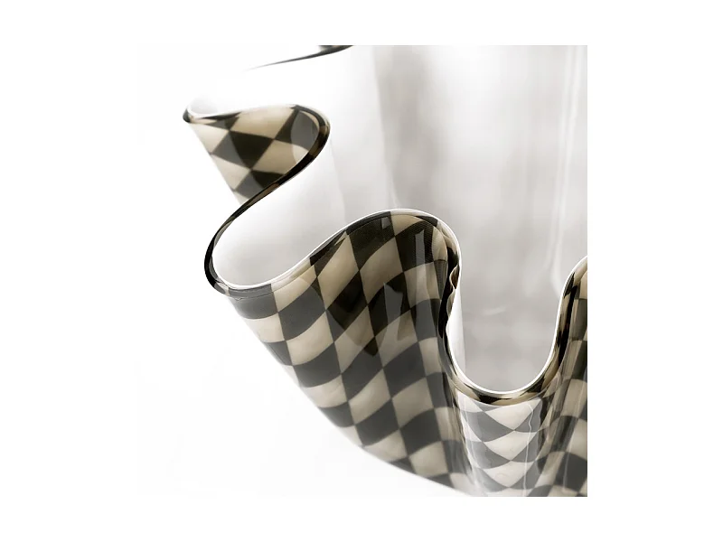 Dekoracja stołu z kryształu akrylowego biało-czarna śr. 22 cm, Soft