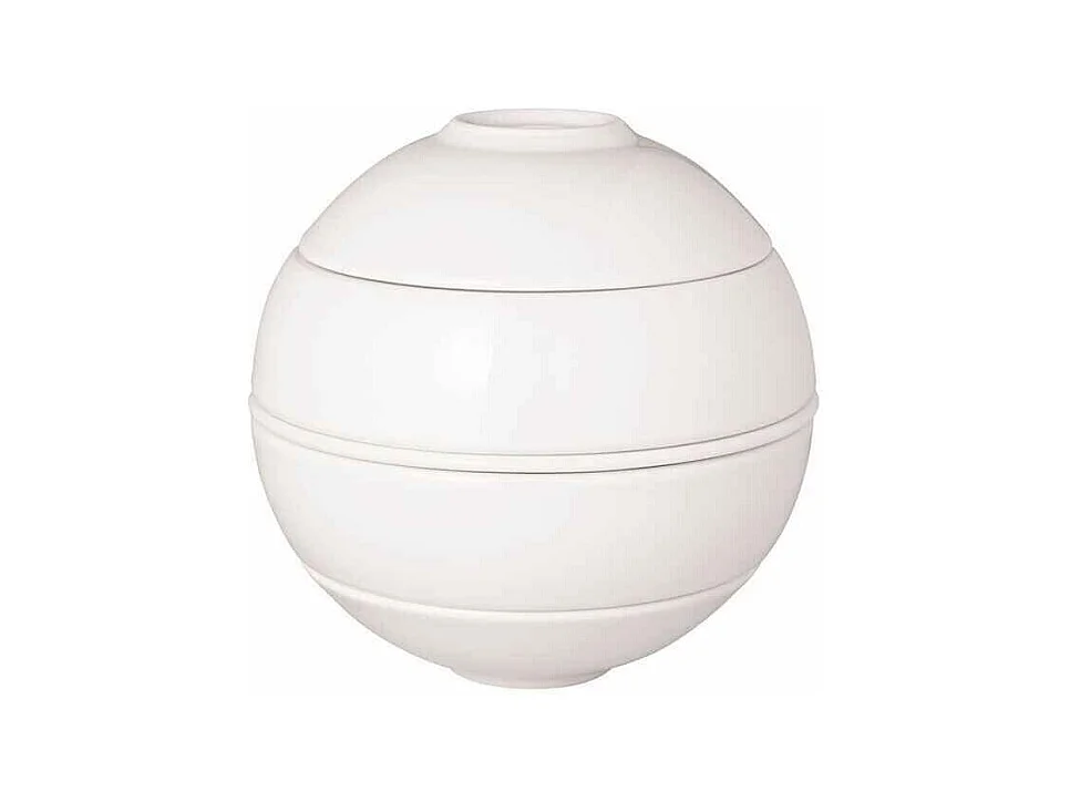 Set apéritif 5 pièces en porcelaine blanc D14 cm, La Boule