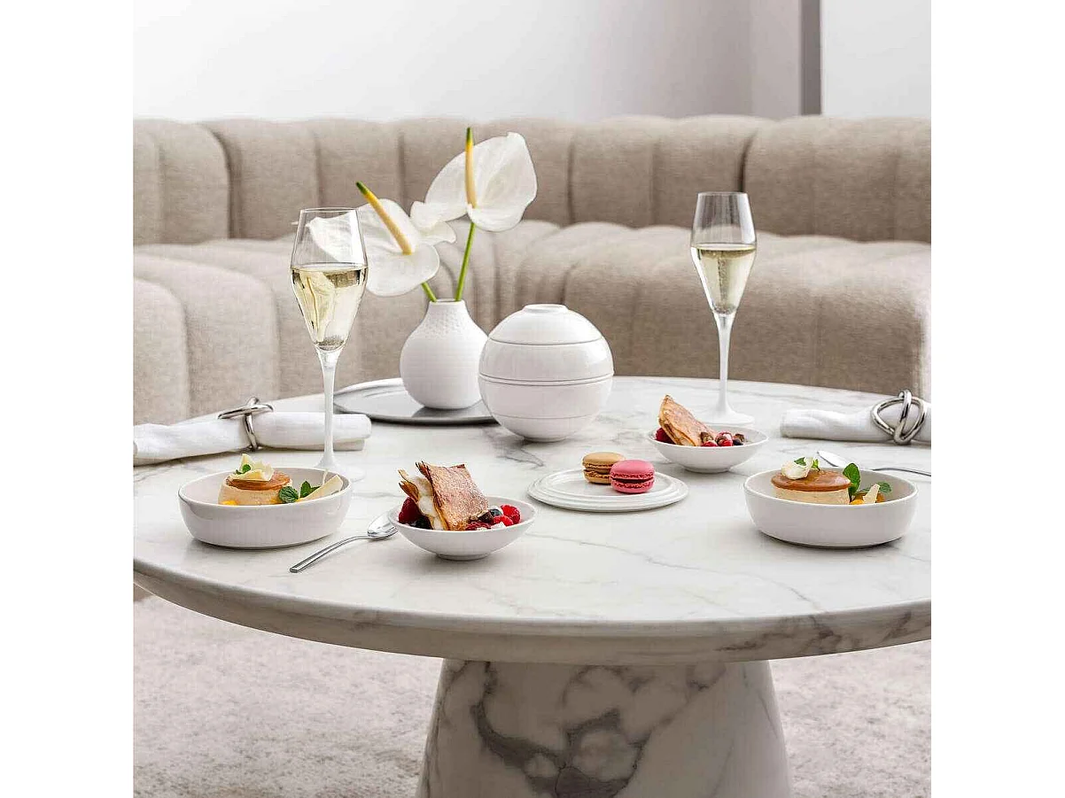 Aperitiefset 5-delig van porselein wit Ø 14 cm, La Boule