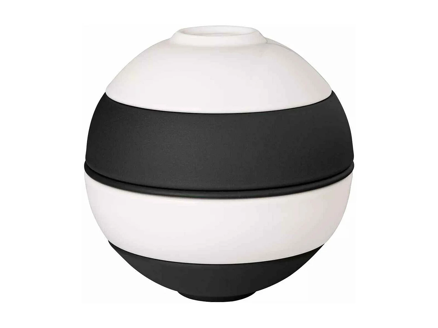 Aperitif-Set 5-teilig aus Porzellan weiß/schwarz D14 cm, La Boule