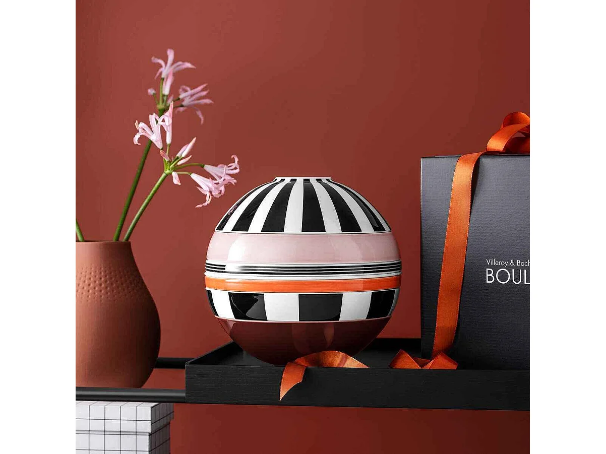 Set di piatti per 2 persone, 7 pezzi, in porcellana Memphis D24 cm, La Boule