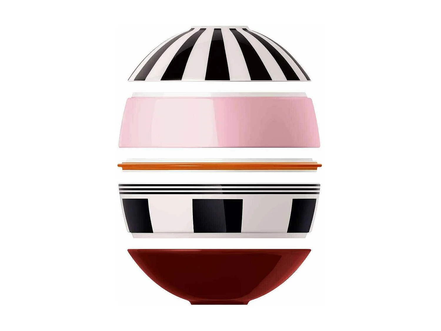 Aperitiefset 5-delig van porselein multicolor, Memphis, Ø 14 cm, La Boule