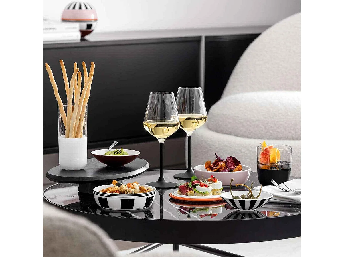 Aperitiefset 5-delig van porselein multicolor, Memphis, Ø 14 cm, La Boule