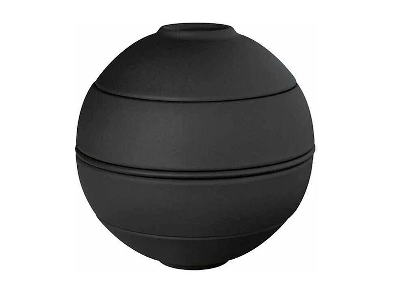 Set per aperitivo 5 pezzi in porcellana nero D14 cm, La Boule