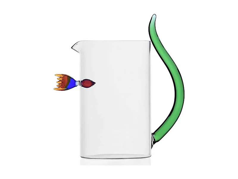 Kan van borosilicaatglas, Vis In&Out, multicolor/groen 1500 ml, Animal Farm