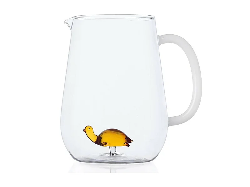 Jarra de vidrio borosilicato, Tortuga, amarillo 1500 ml, Animal Farm