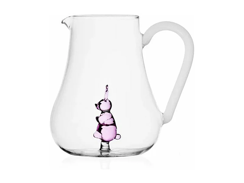 Jarra de vidro borossilicato, Coelho, rosa 1500 ml, Animal Farm