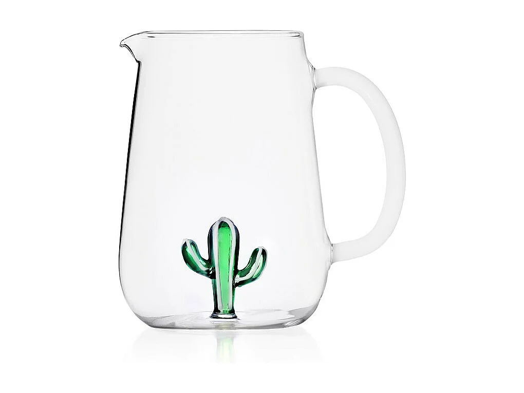 Kan van borosilicaatglas, Cactus, groen 1000 ml, Desert Plants