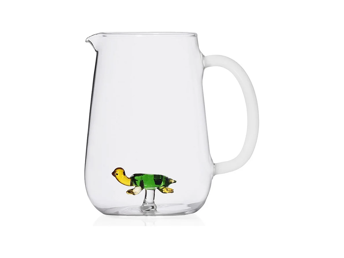 Carafe en verre borosilicate, Tortue, vert 1500 ml, Animal Farm