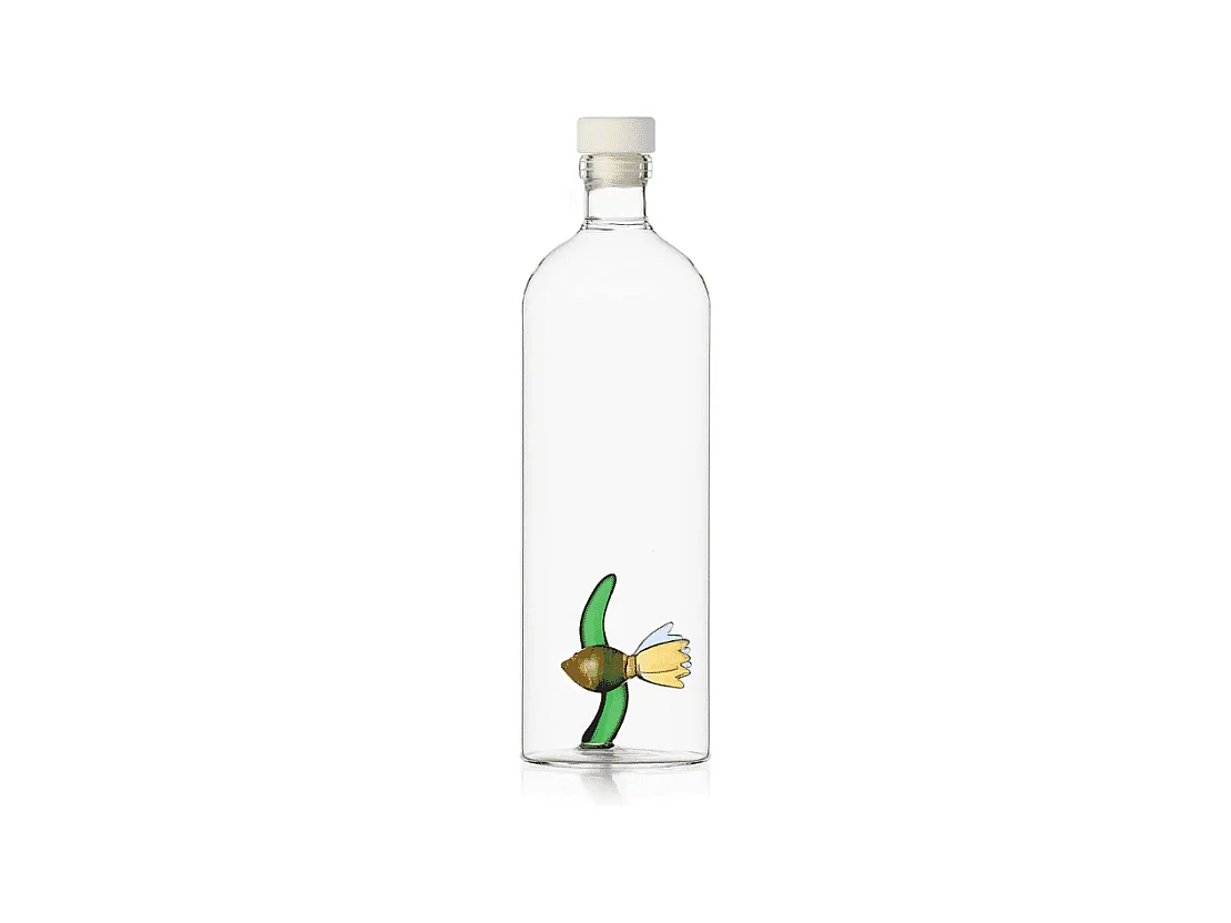 Bouteille en verre borosilicate, Poisson avec Algue, multicolore 1000 ml, Animal Farm