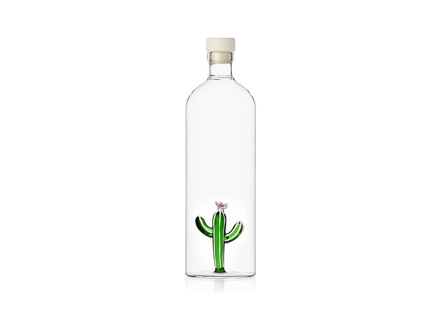 Fles van borosilicaatglas, Cactus, groen 1000 ml, Desert Plants