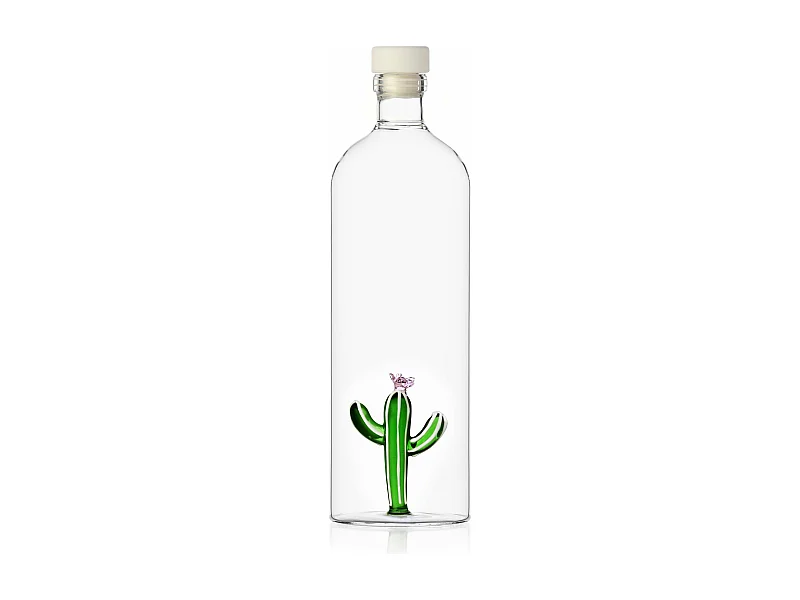 Bottiglia in vetro borosilicato, Cactus, verde 1000 ml, Desert Plants