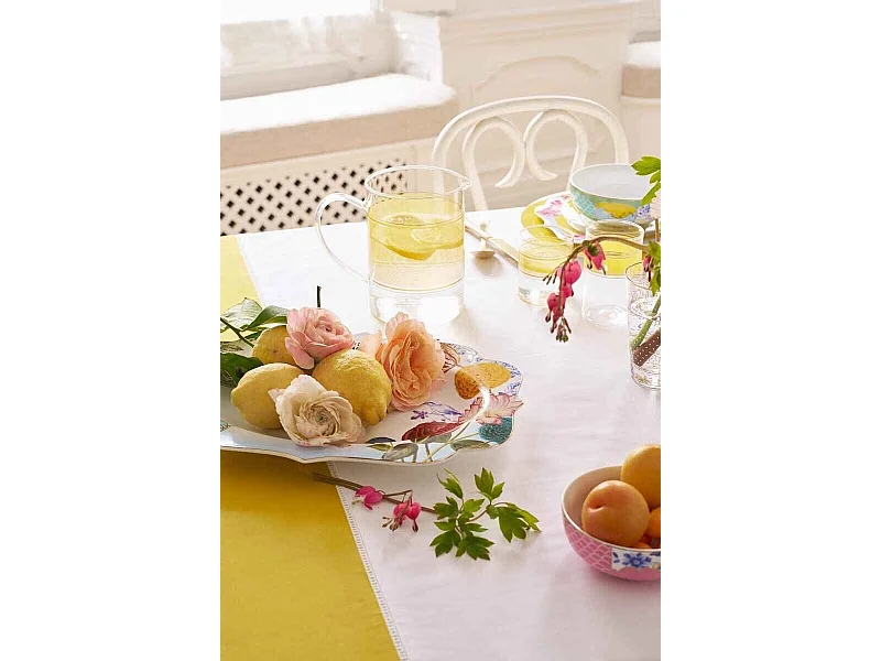 Ovale Servierplatte aus Porzellan mehrfarbig L40 cm, Royal