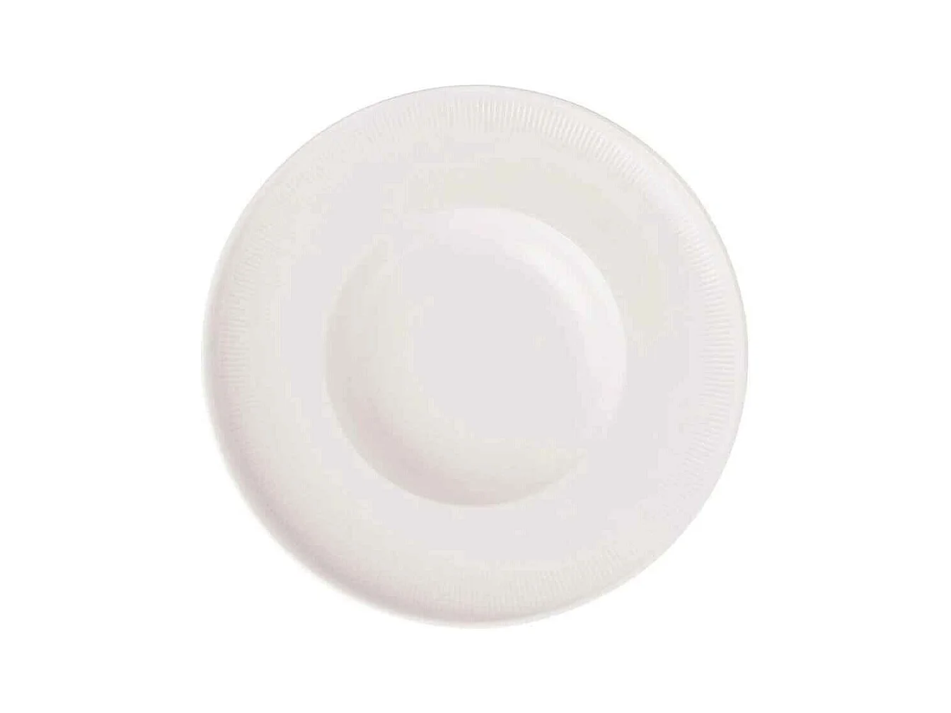 Assiette creuse en porcelaine blanc D29 cm, Afina