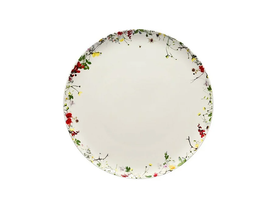 Plat bord van porselein wit/multicolor Ø 27 cm, Brillance