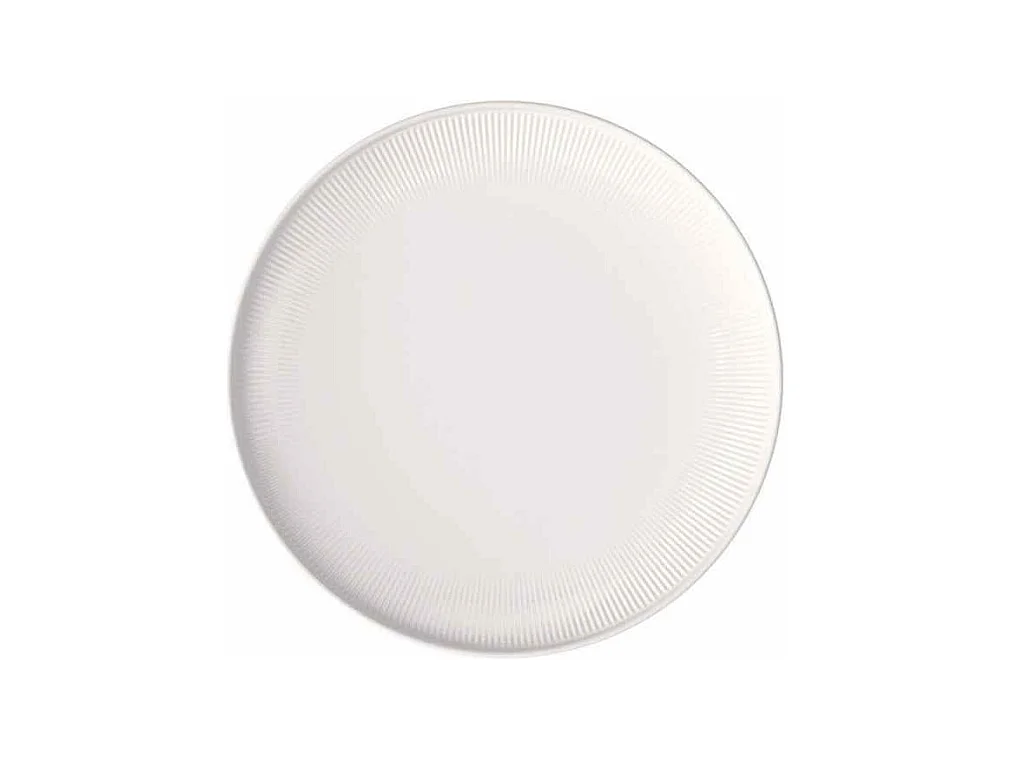 Assiette plate en porcelaine blanc D27 cm, Afina