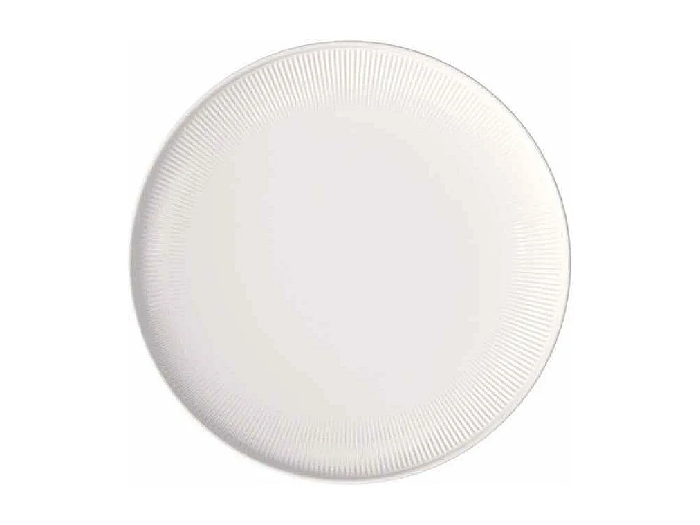 Assiette plate en porcelaine blanc D27 cm, Afina