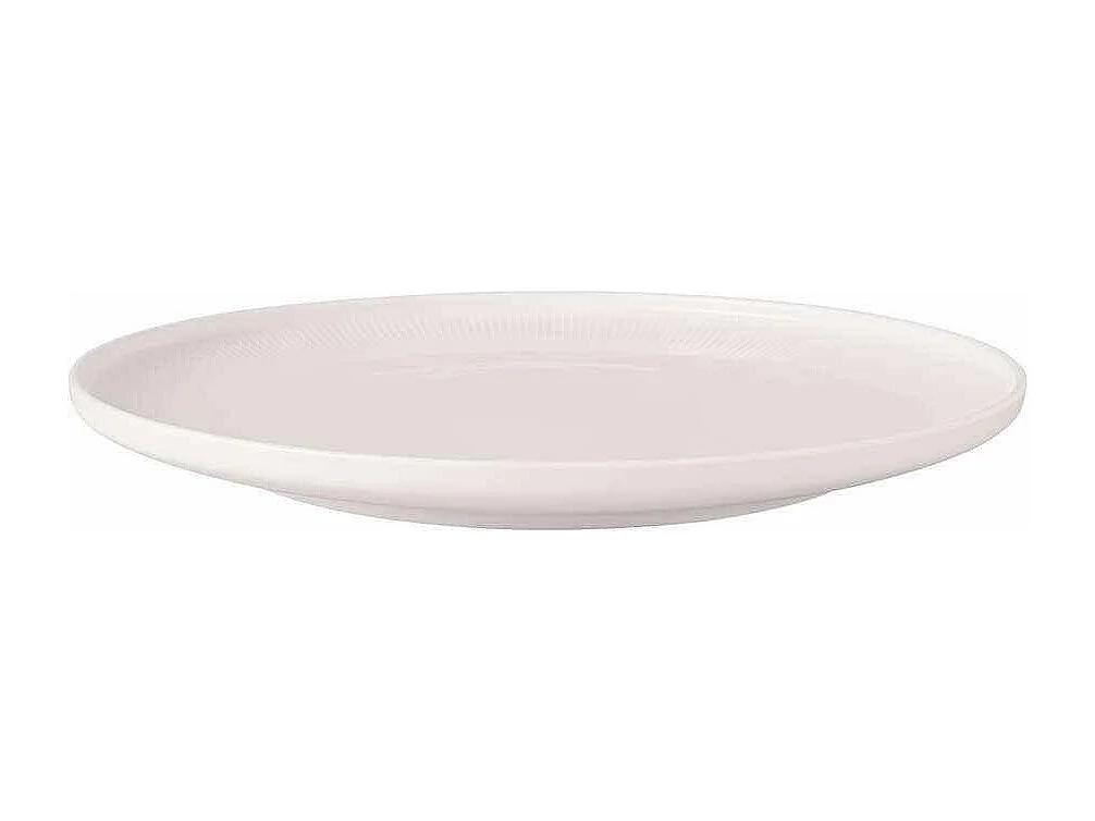 Assiette plate en porcelaine blanc D27 cm, Afina