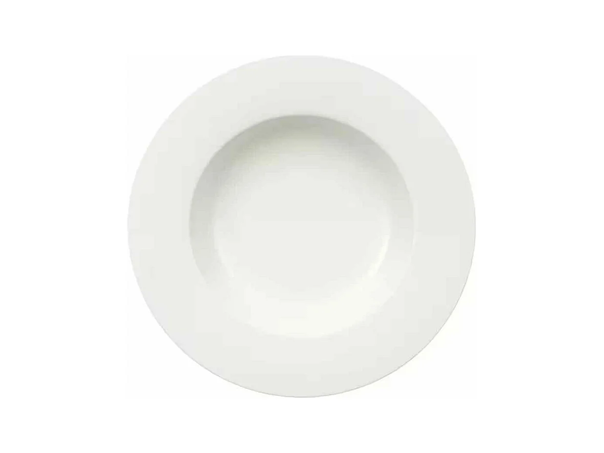 Assiette creuse en porcelaine blanc D24 cm, Royal