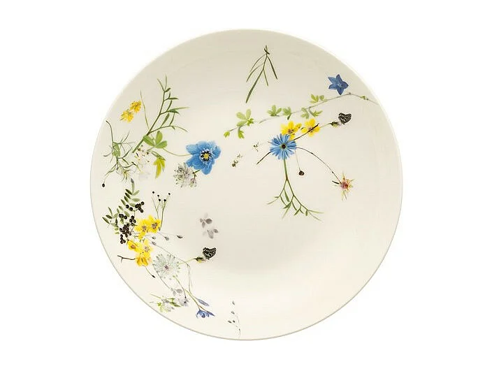 Piatto fondo in porcellana bianco/multicolor D21 cm, Brillance