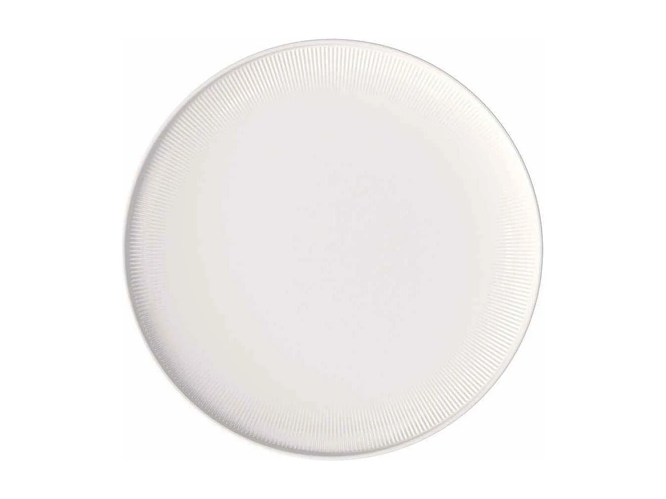 Assiette gourmande en porcelaine blanc D32 cm, Afina
