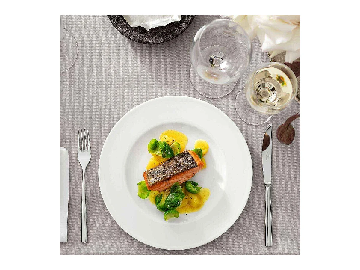 Assiette plate en porcelaine blanc D27 cm, Royal