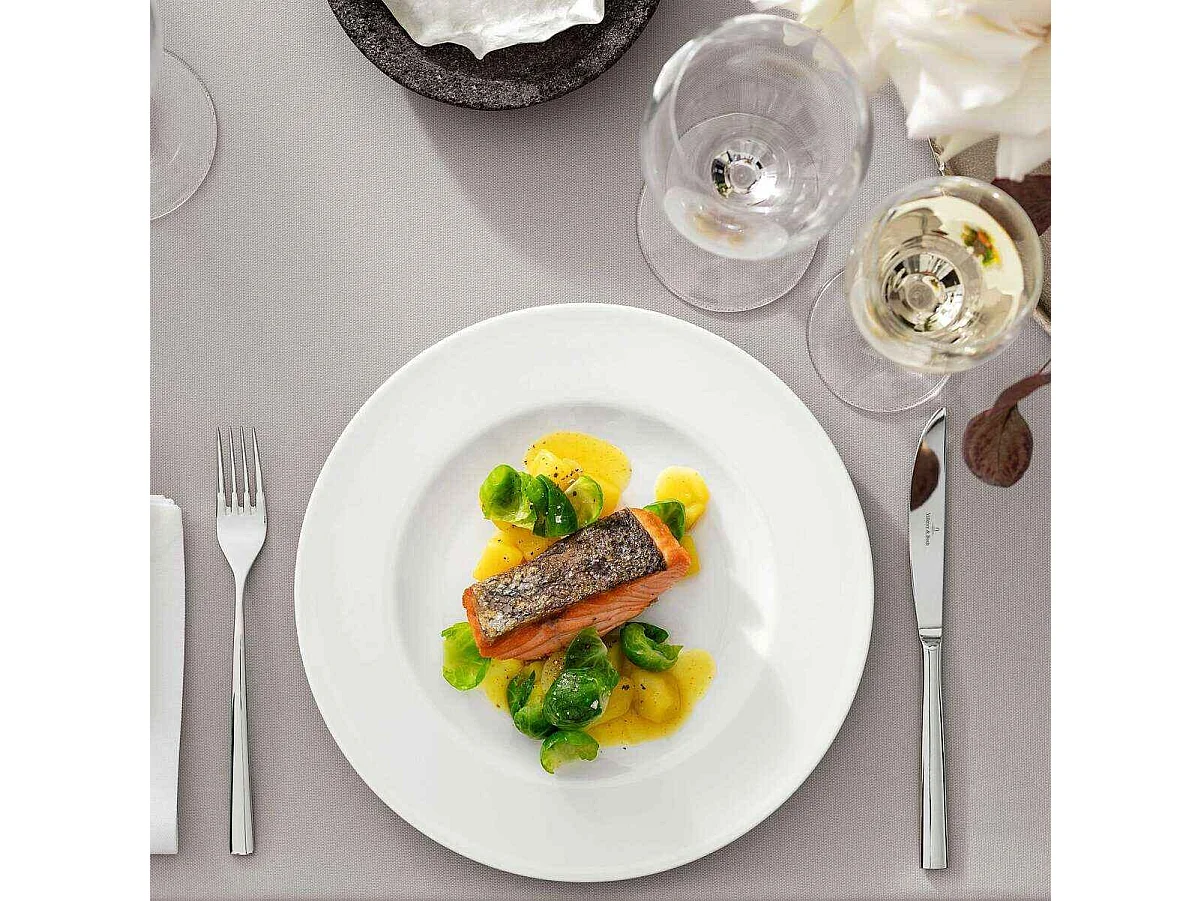 Assiette plate en porcelaine blanc D27 cm, Royal