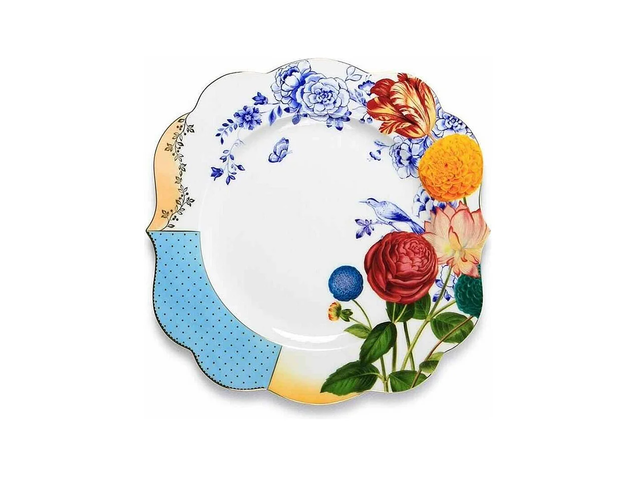 Assiette plate en porcelaine multicolore D28 cm, Royal