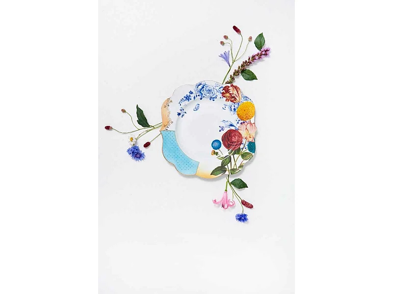 Talerz płaski z porcelany wielokolorowy śr. 28 cm, Royal