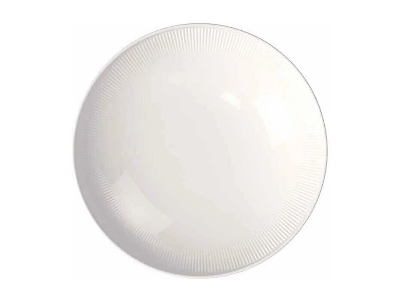 Plat de service en porcelaine blanc D25 cm, Afina