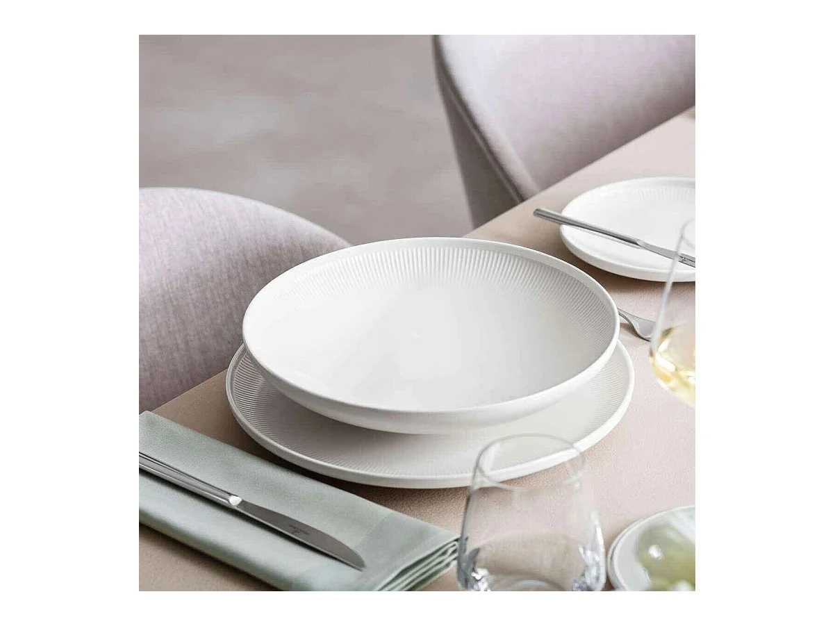 Serveerschaal van porselein wit Ø 25 cm, Afina