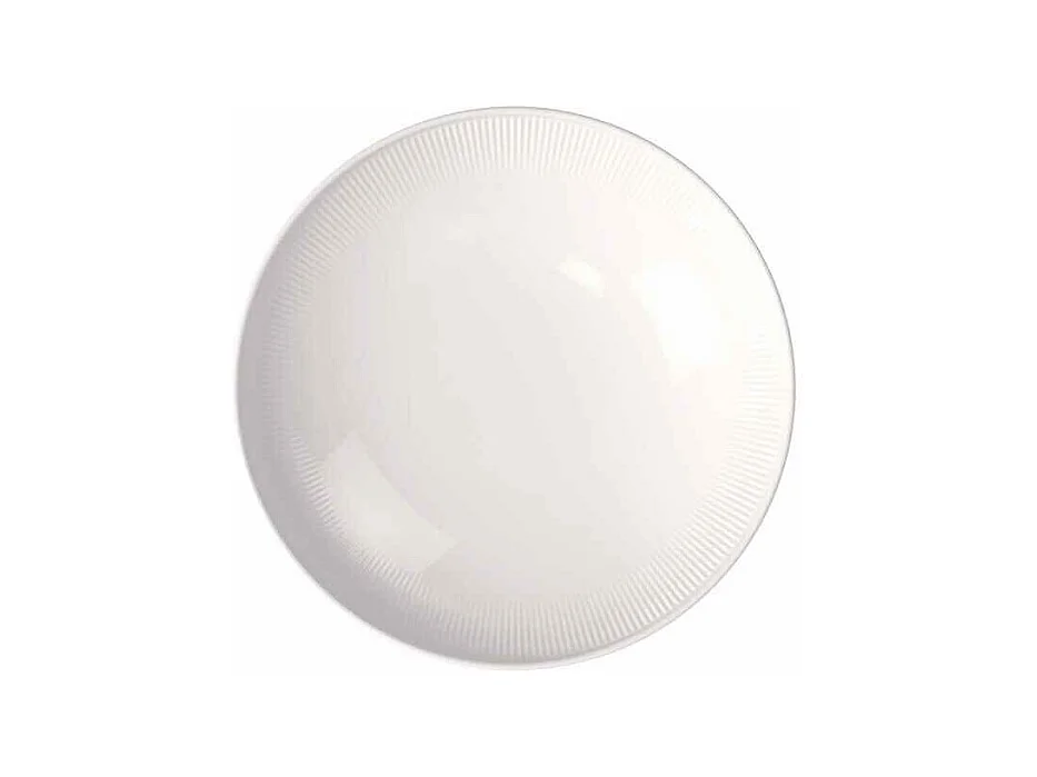 Plat de service en porcelaine blanc D25 cm, Afina