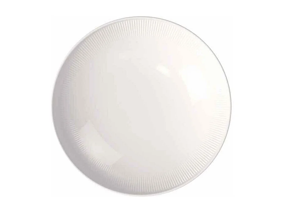 Plat de service en porcelaine blanc D25 cm, Afina