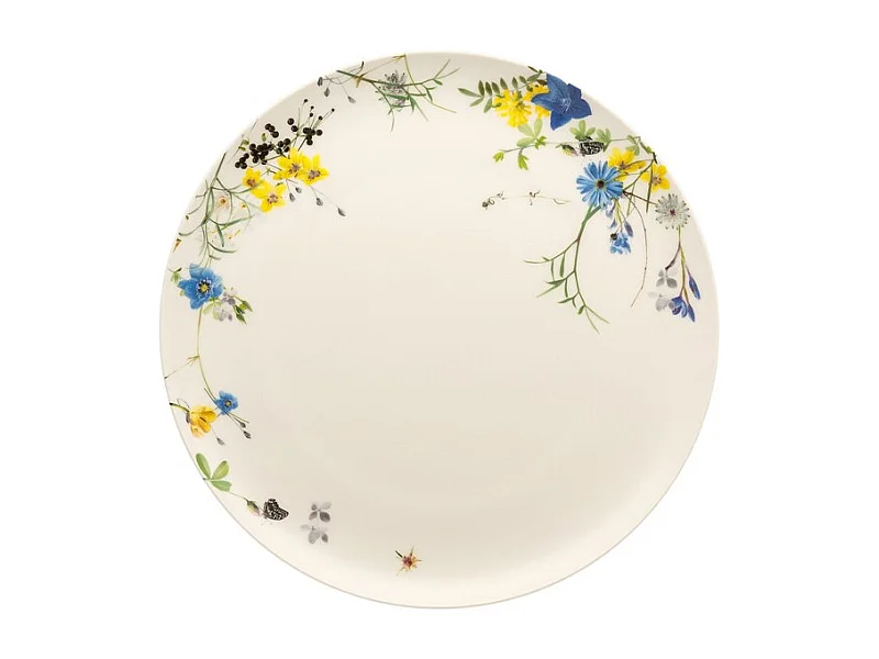 Plat bord van porselein wit/multicolor Ø 27 cm, Brillance