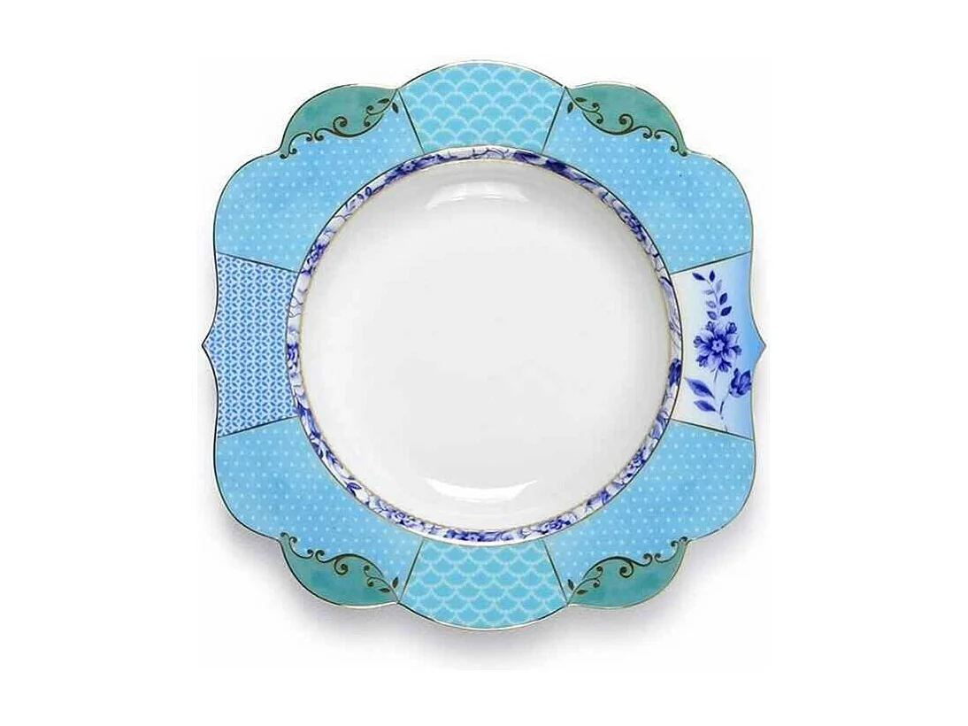 Talerz głęboki z porcelany turkusowo-zielony śr. 23,5 cm, Royal