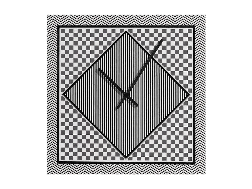 Zegar ścienny z kryształu akrylowego biało-czarny 35x35 cm, Basic