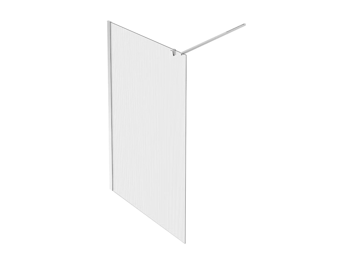 Paroi de douche JACOB DELAFON Contra flute 100cm + kit profilé Chromé
