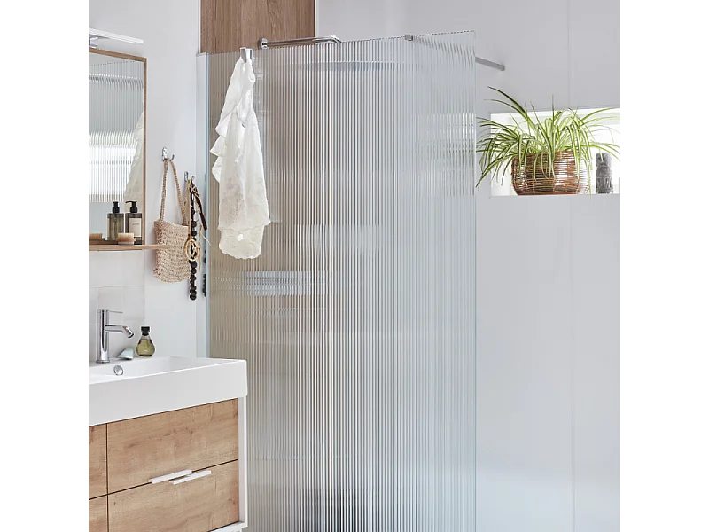 Paroi de douche JACOB DELAFON Contra flute 100cm + kit profilé Chromé