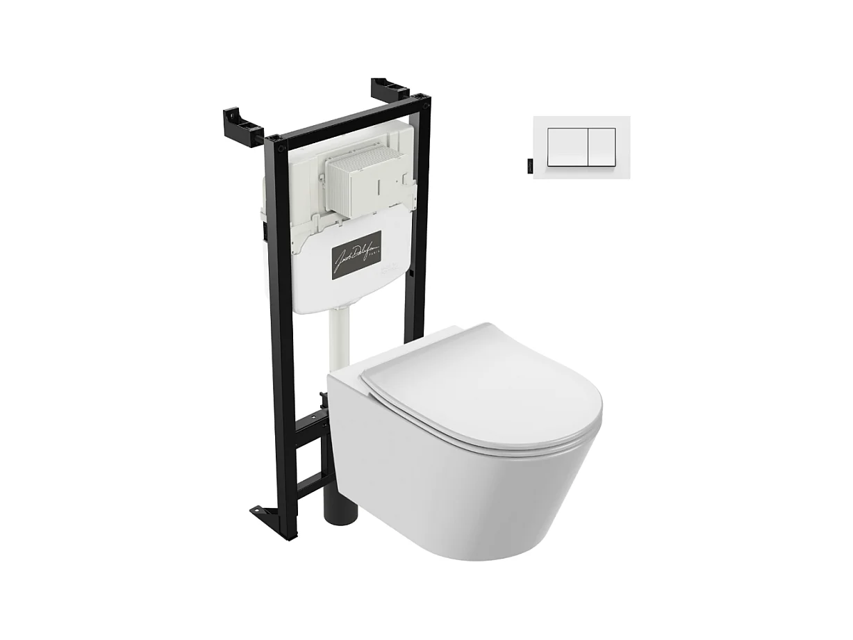 Pack WC suspendu sans bride JACOB DELAFON Bastille + bâti support