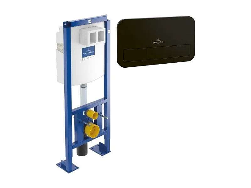 Bâti-support autoportant WC VILLEROY ET BOCH Viconnect avec plaque noir