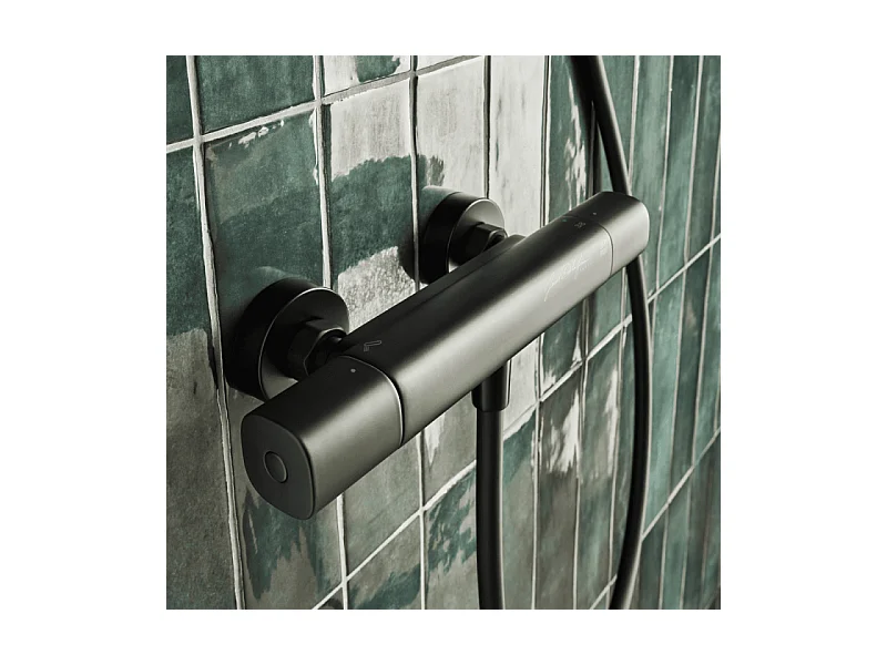 Mitigeur douche thermostatique JACOB DELAFON July+ noir mat